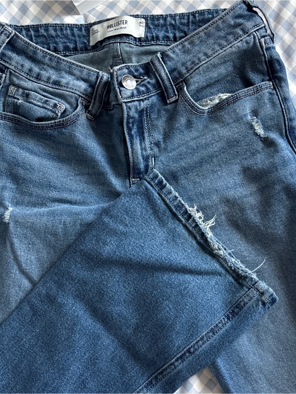 Hollister Light Blue Low-Rise Boot Jeans